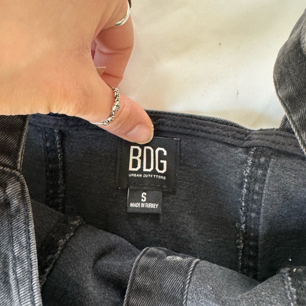 BDG Black Denim Mini Dress - Picture 2 of 6